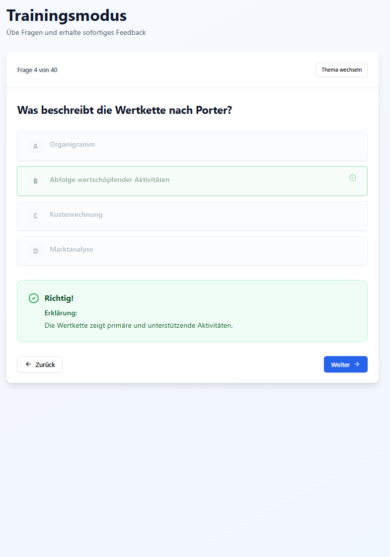 LernApp Betriebswirtschaftslehre Studium Bachelor/Master