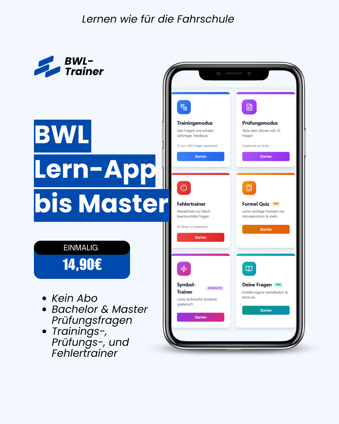 LernApp Betriebswirtschaftslehre Studium Bachelor/Master