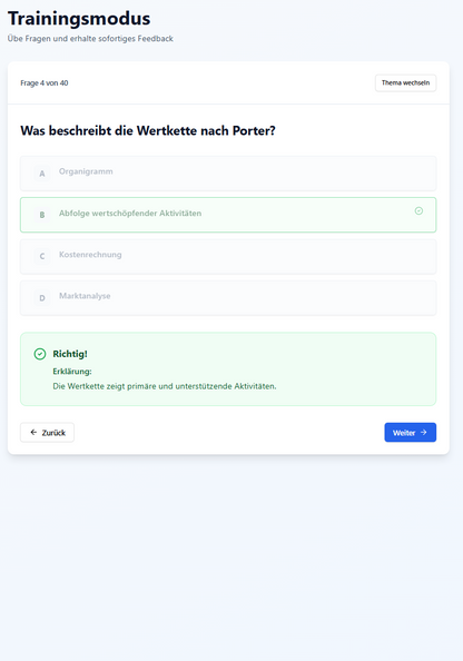 LernApp Betriebswirtschaftslehre Studium Bachelor/Master